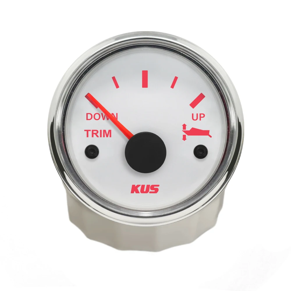 

KUS 52mm Trim Gauge Meter DOWN-UP for Marine Boat with Red and Yellow Available Backlight 9-32V