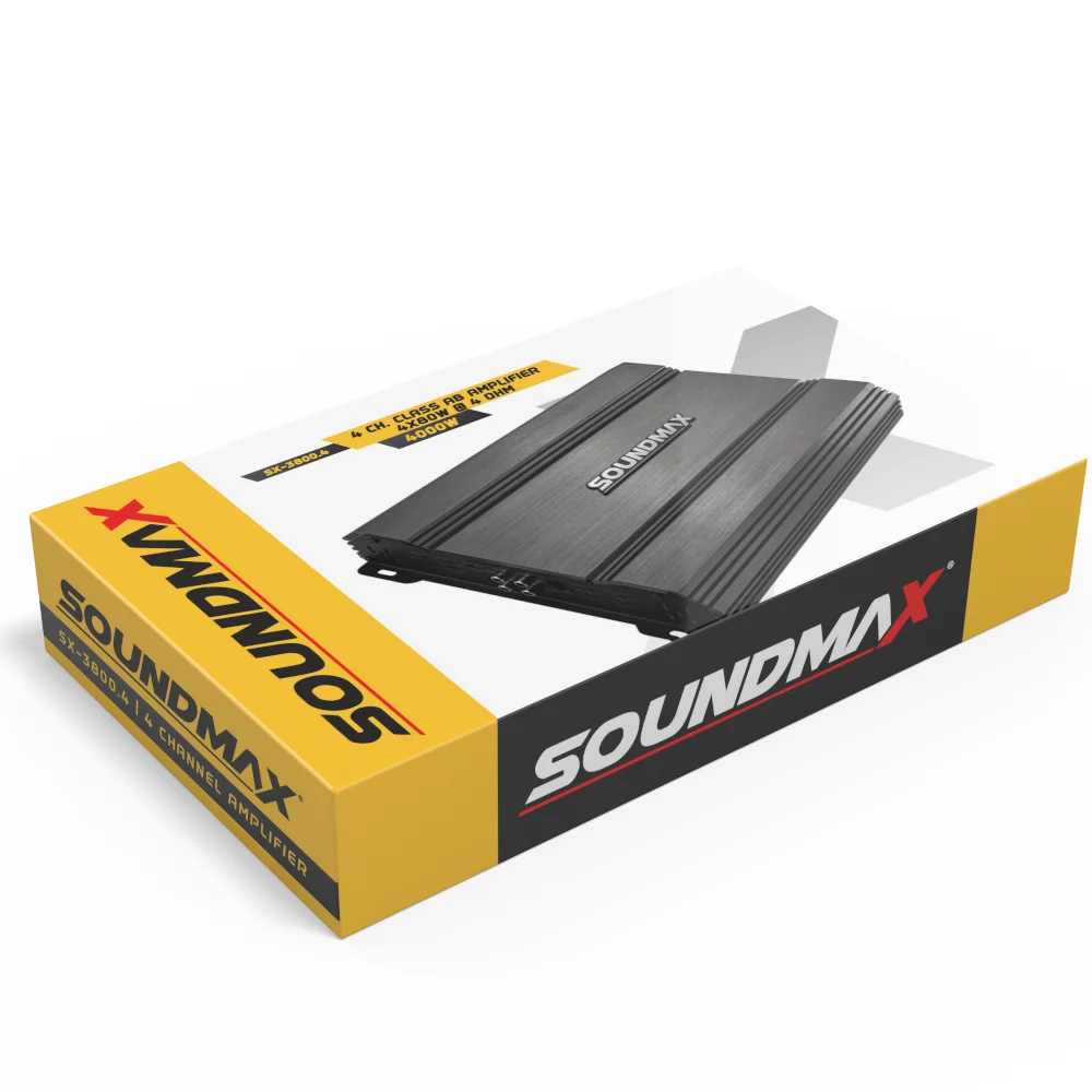 SX-3800.4D автомобильный усилитель 4 канала RMS Ом: × 80 Вт • 2 120 |