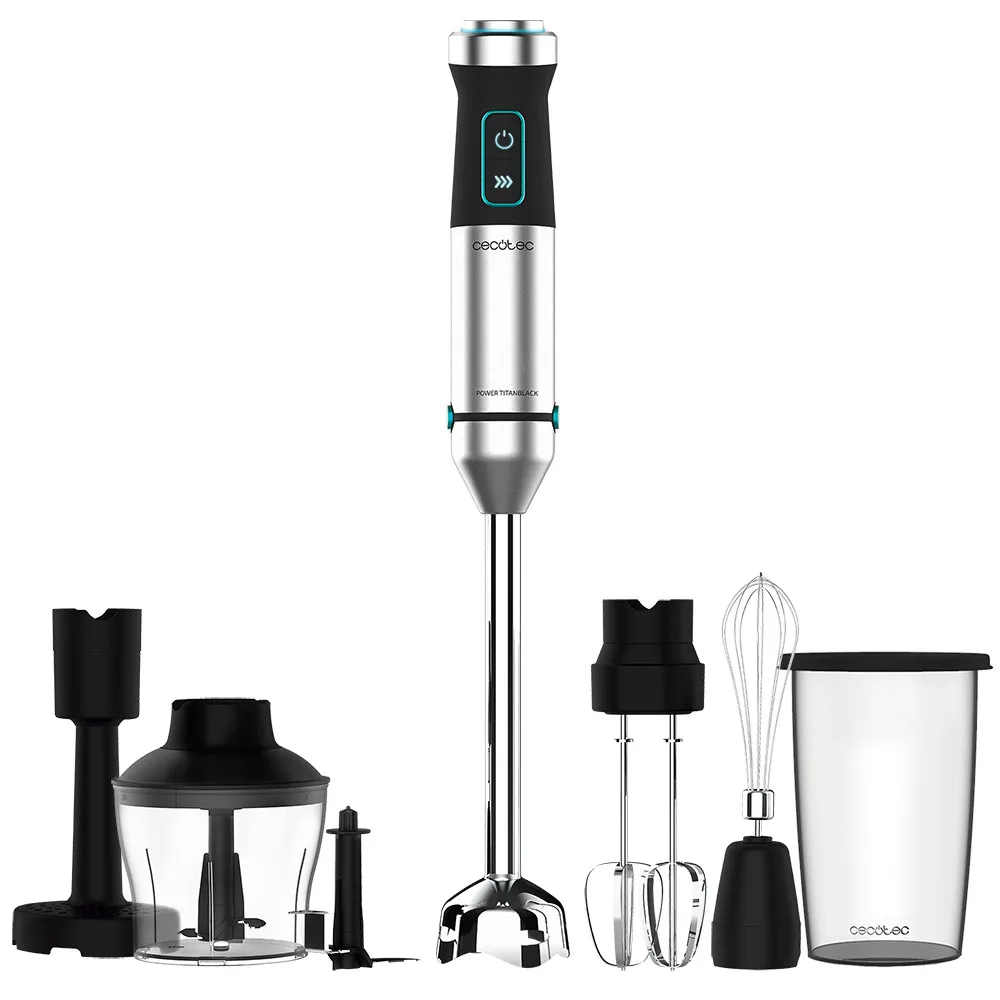 Ручной миксер Cecotec Power TitanBlack XL. 1200 1500 Вт технология поперечного лезвия с 4 лезвиями