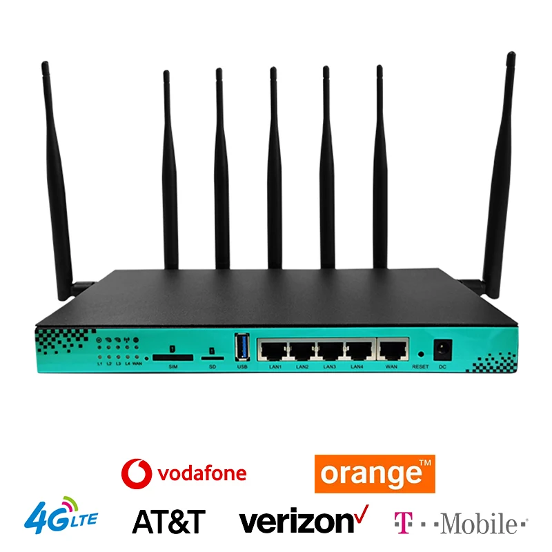 Cioswi WG1608 LTE Router 1200Mbps Dual Band PCIE M.2 Port For 4G 5G Modem 6 Antennas USB3.0 SIM Card Slot Wireless | Компьютеры и офис