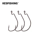 Крючок для рыбалки KESFISHING из высокоуглеродистой стали, с широким коленчатым крючком, для Мягкая приманка в виде червей 10- 90, воблер с зазубриной для ловли окуня, бесплатная доставка