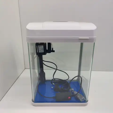 аквариум с освещением и фильтром 8 литров (белый)