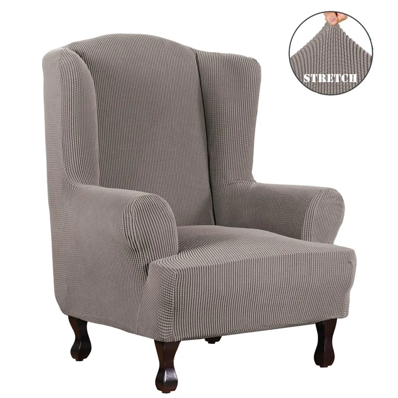 Прямая поставка чехол на стул Wingback эластичный диван из полиэстера и спандекса с