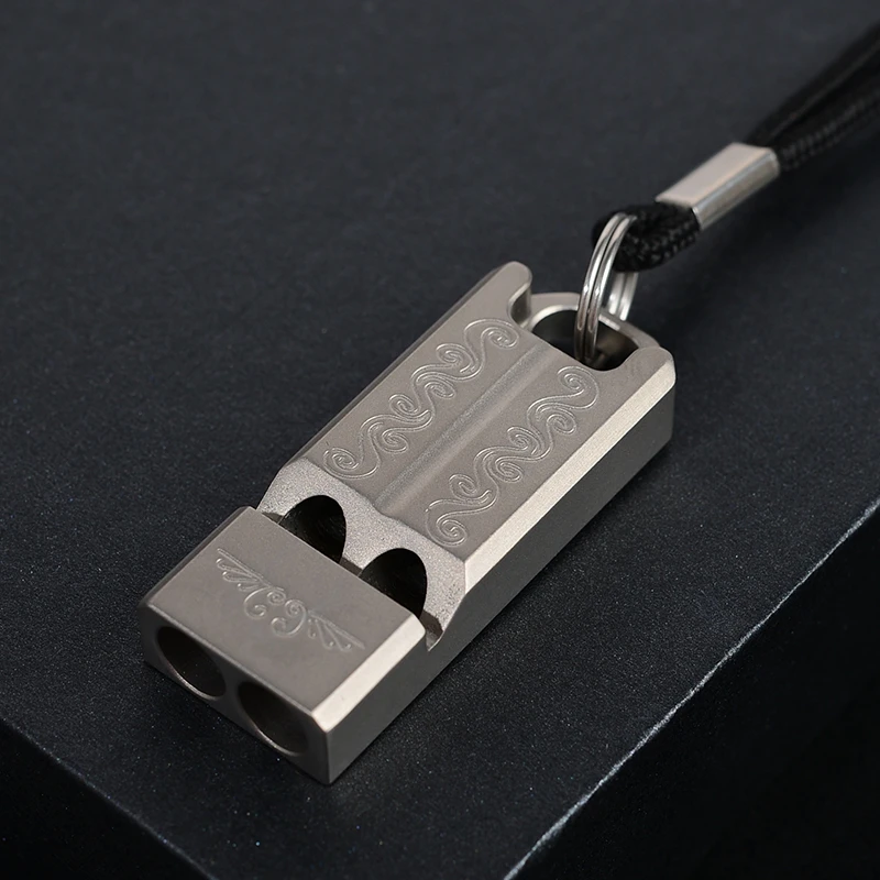 

Double Pipe Safety Loud Whistle Outdoor Emergency 120 DB High Decibel Keychain Gold Silver Survival Tool Outdoor Tools