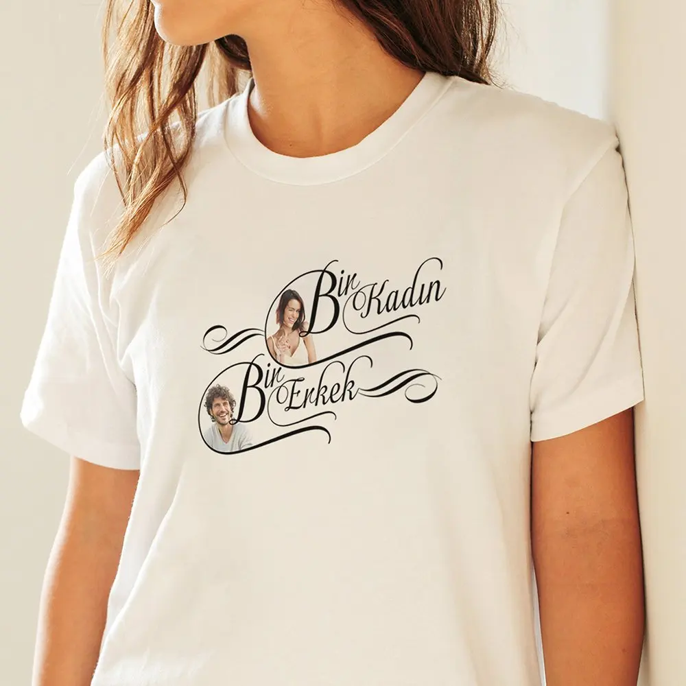 

Персонализированные A Male к женскому актуальный дизайн белые женские T-Shirt-1