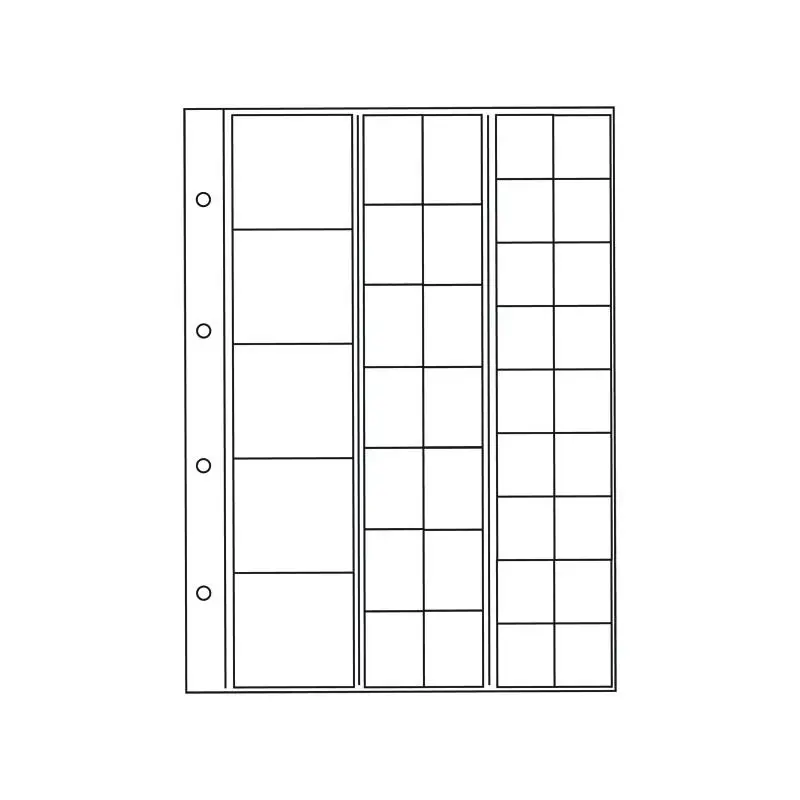 10 штук! Листы для монет скользящие комбинированные на 37 ячеек формат &quotОптима&quot