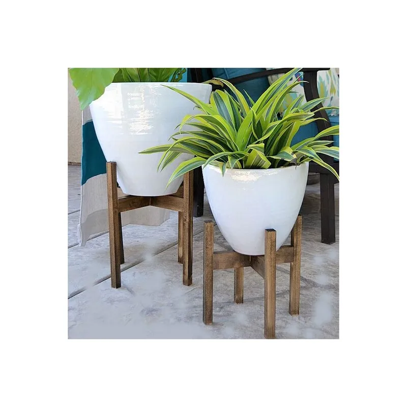 Wooden Flower Pot Flower Pot Stand 2 pcs flower pot stand design for balcony plant stand indoor plant stands for multiple plants