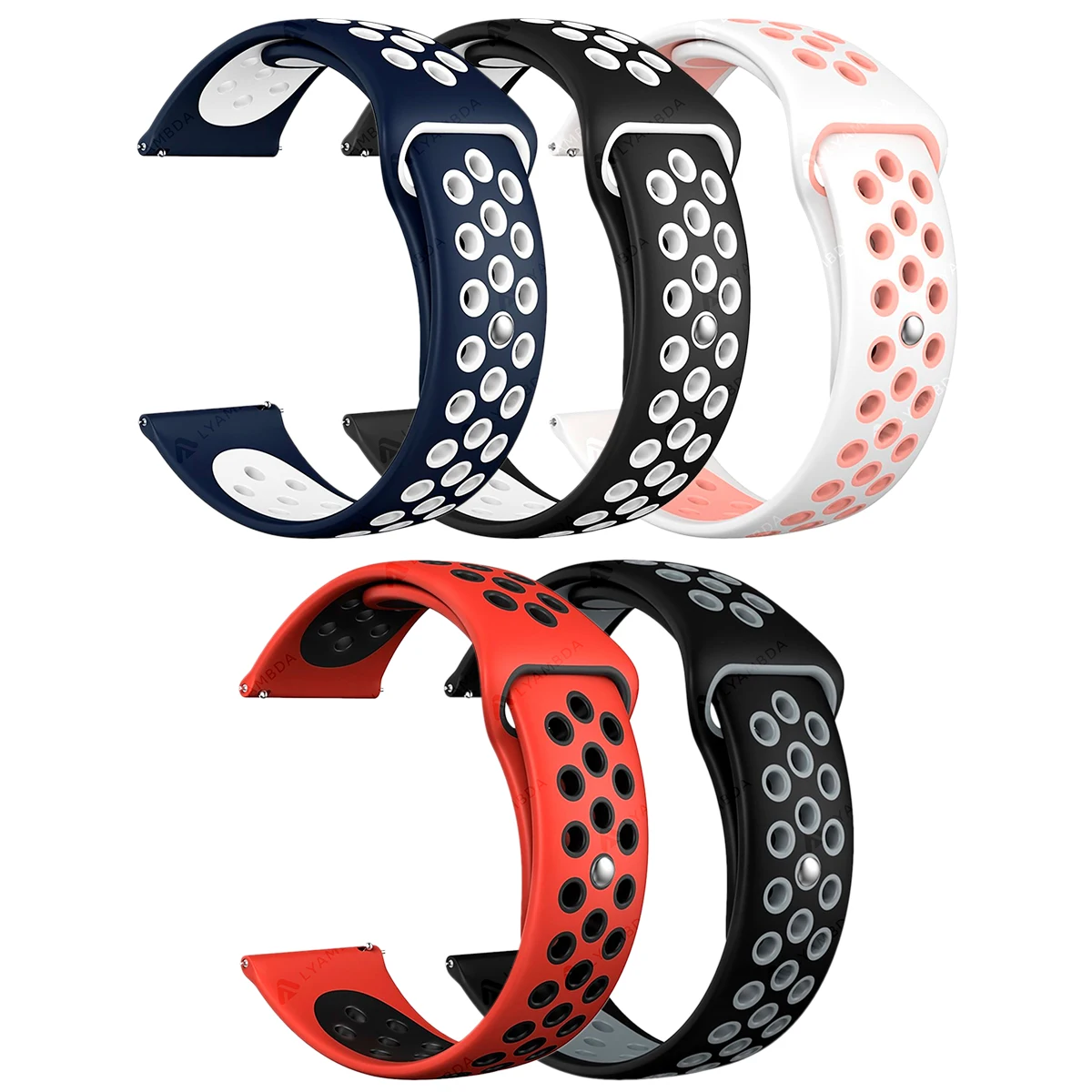 Универсальный силиконовый ремешок для часов Alioth Лямбда 20мм 22мм для часов Samsung Garmin Huawei LG Rolex Xiaomi Honor Nokia Amazfit.