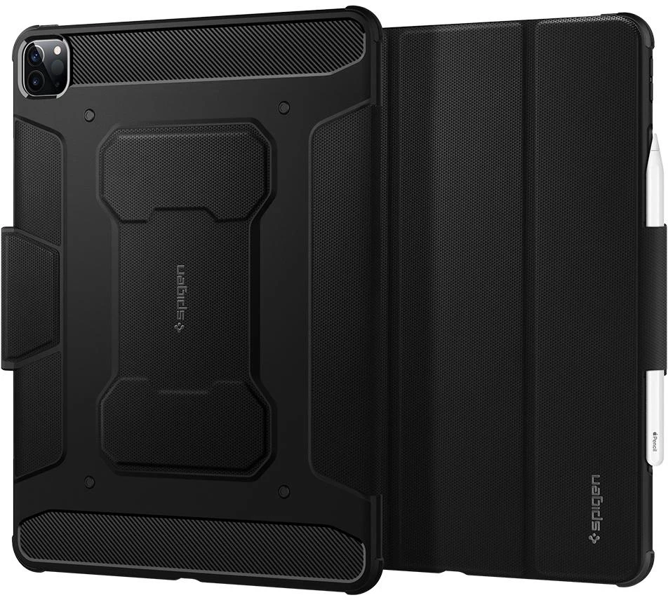 Чехол Spigen Rugged Armor Pro для iPad 11 2018/2020 со встроенной подставкой с приподнятыми краями