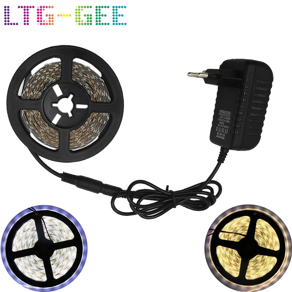 LTG-GEE DC12V 2835 5 метров 300 светодиодов светодиодные ленты света 60 светодиодов/м гибкая