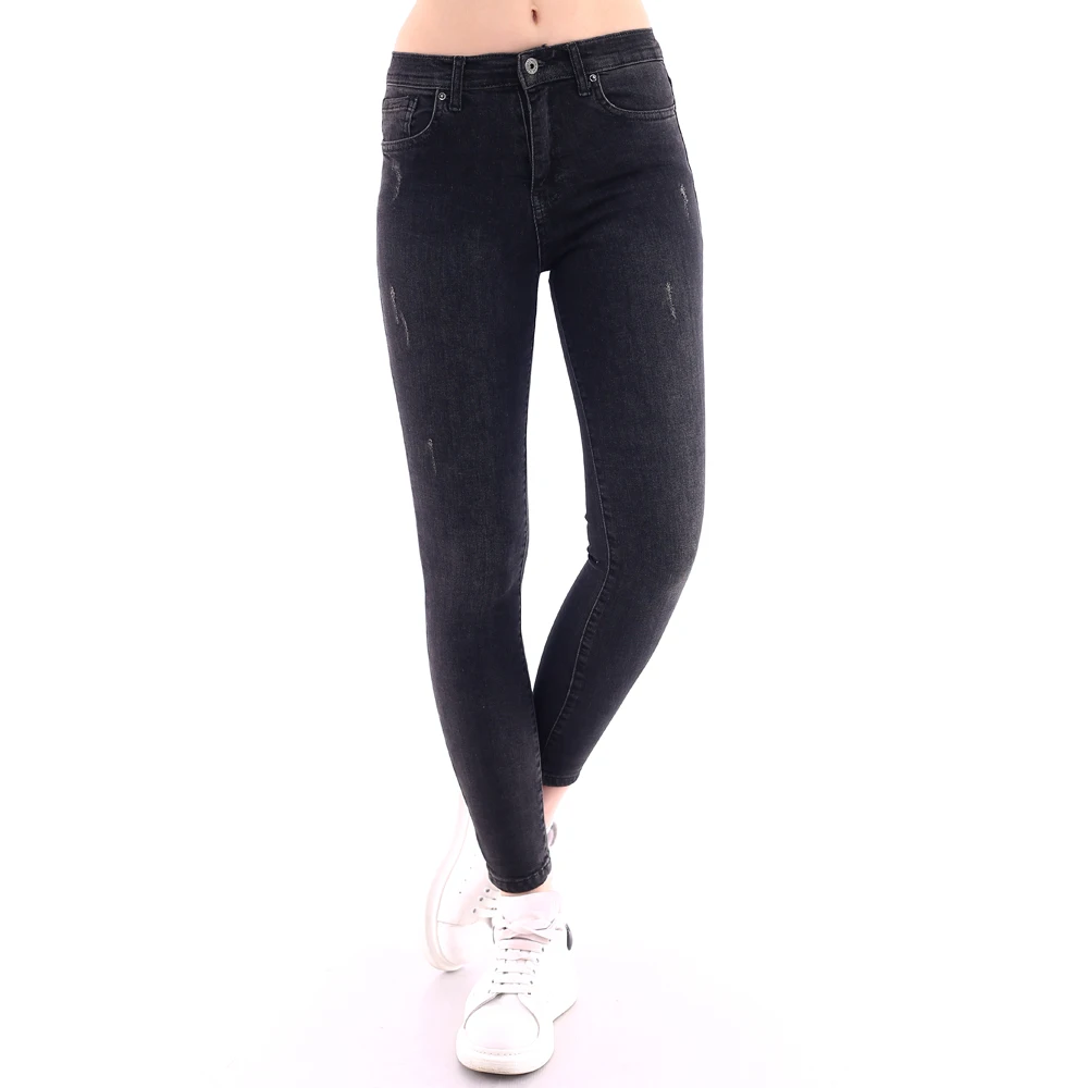Женские джинсы из Турции 2020 черные брюки с высокой талией женские