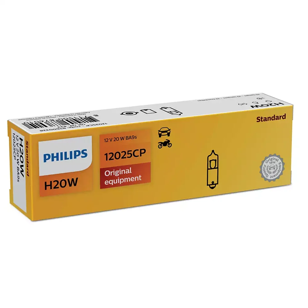 Lamp н20w 12v20w Philips одноконтактная цокольная BA9s bulb halogen |