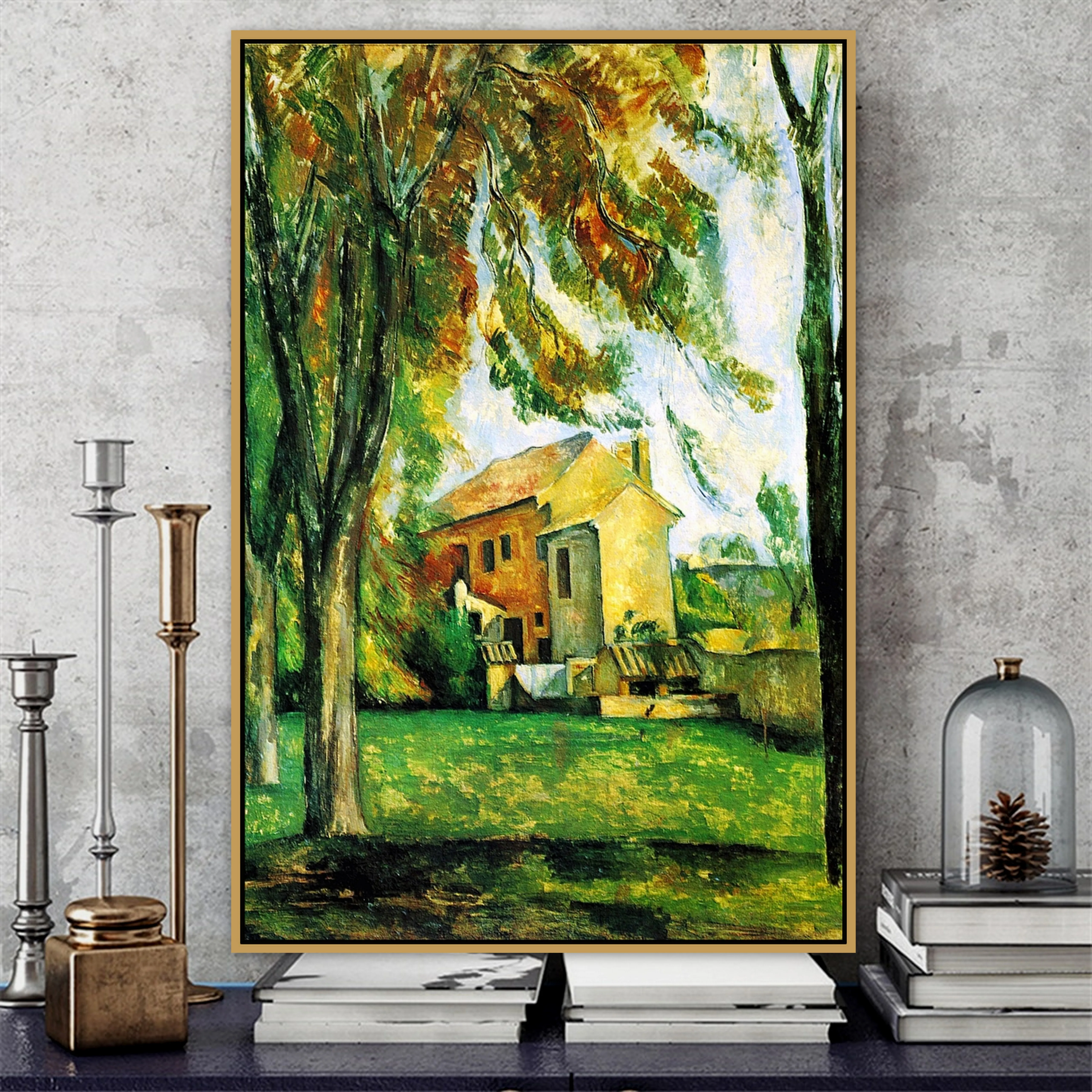 Paul Cezanne старый известный мастер художник район Хас де буфан холст живопись Постер