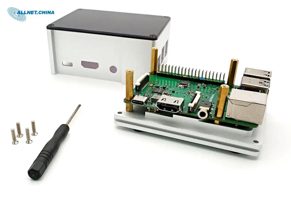 Алюминиевый корпус ecoPI PRO hp с теплоотводом для ROCK PI 4