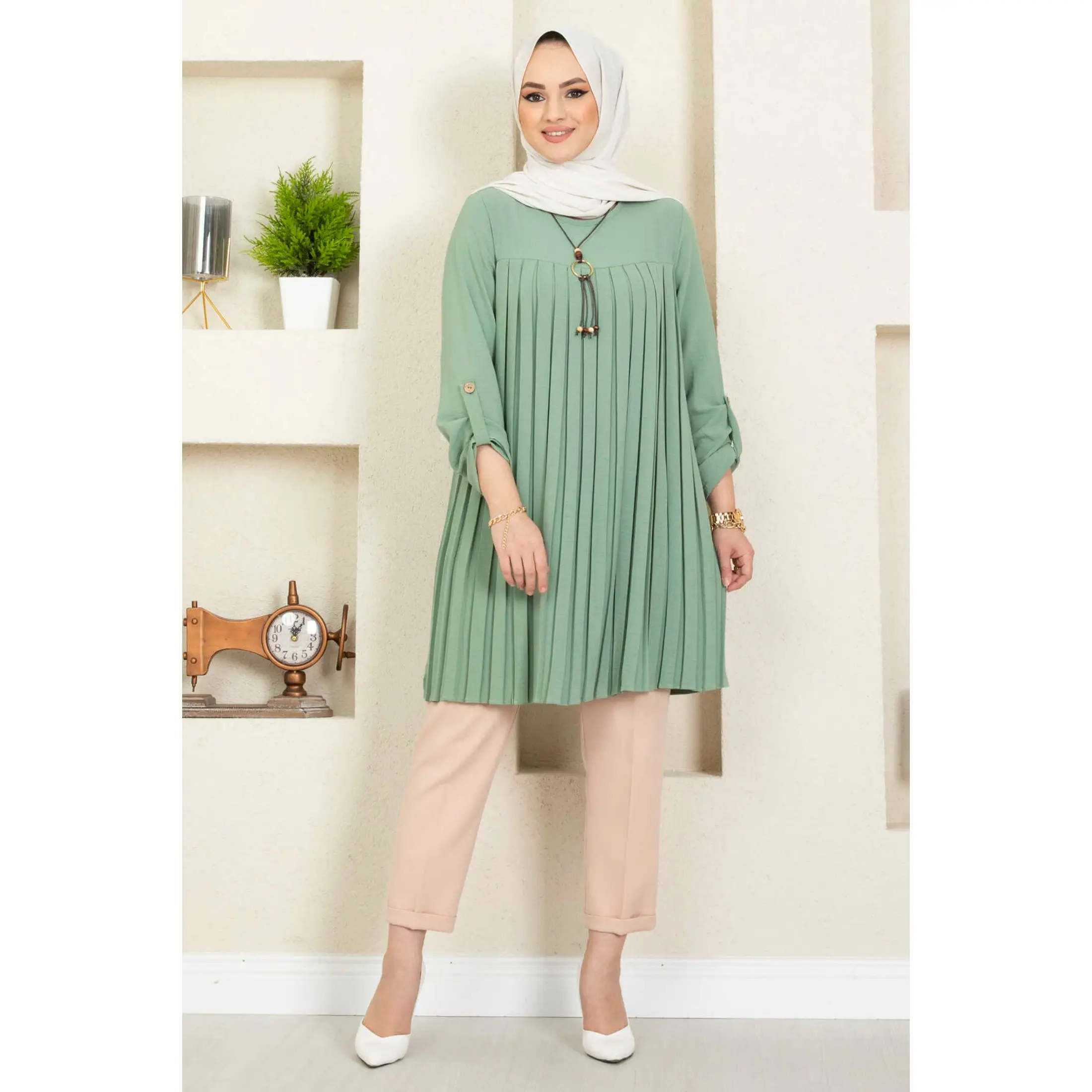 Long Tunics For Women 2021 Muslim Fashion Women Blouse Muslim Long Shirt Hijab dress İslamic fashion Muslim Women Clothing