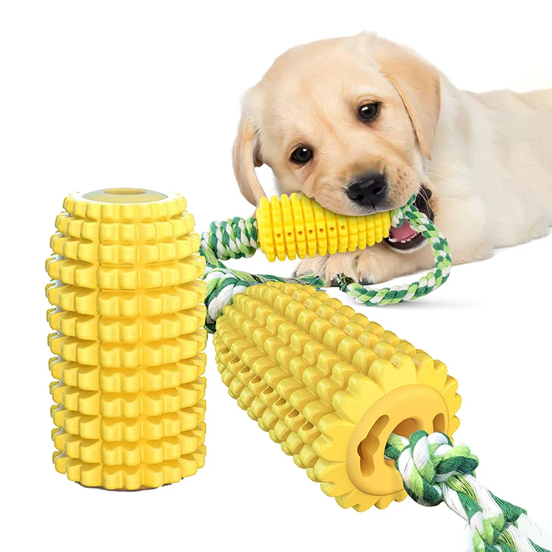 

Pet Toys Puppy Toothbrush Interactive Corn Toys Molar Stick Bite-resistant Dog Toys Chewers For Training And Cleaning Teeth
