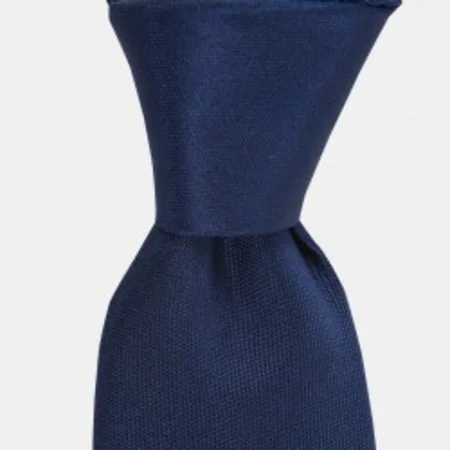 

Plain navy blue silk tie 67827952