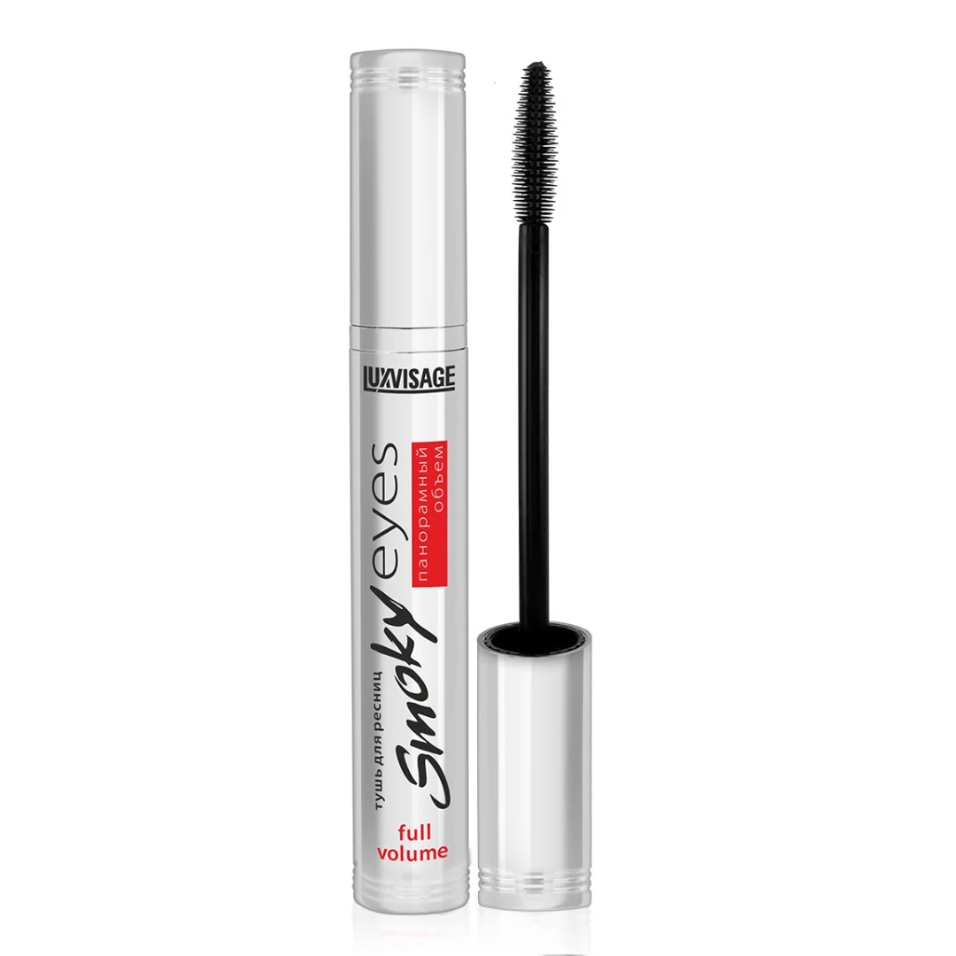 Тушь для ресниц Панорамный объем Smokey eyes Luxvisage веерные ресницы 3d силиконовая
