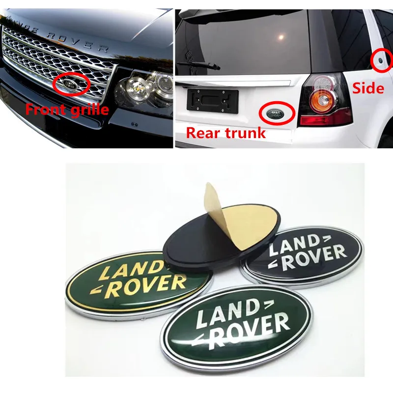 

Front Grille Trunk Emblems For Land Rover Discovery Range Rover Evpque Defender 3 4 Freelander Sport Tailgate Sticker Decoration