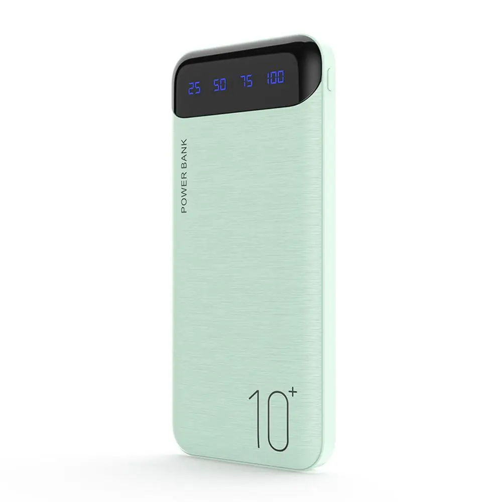 

PINZHENG Power Bank 10000mAh Portable Charing PowerBank Mirror Screen Digital Disply 2.1A Fast Charging 2 USB For iPhone Xiaomi