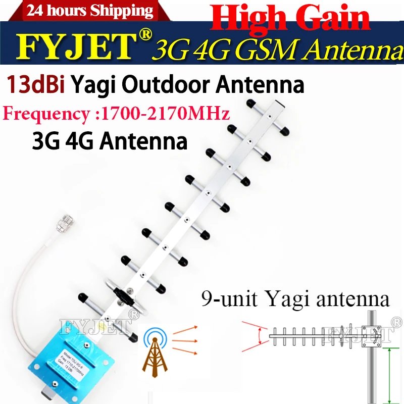 10/13/20dBi 2G 3G 4G antenna Yagi Antenna Outdoor GSM LTE External For Signal Repeater Booster | Мобильные телефоны и
