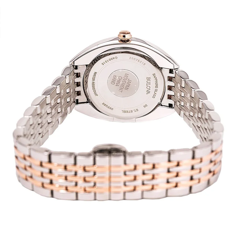 Наручные часы Bulova 98R230 женские кварцевые на биколорном браслете|Женские наручные