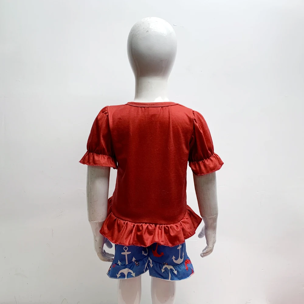 Детский хлопковый комплект одежды из 2 предметов на лето новый стиль Футболка с