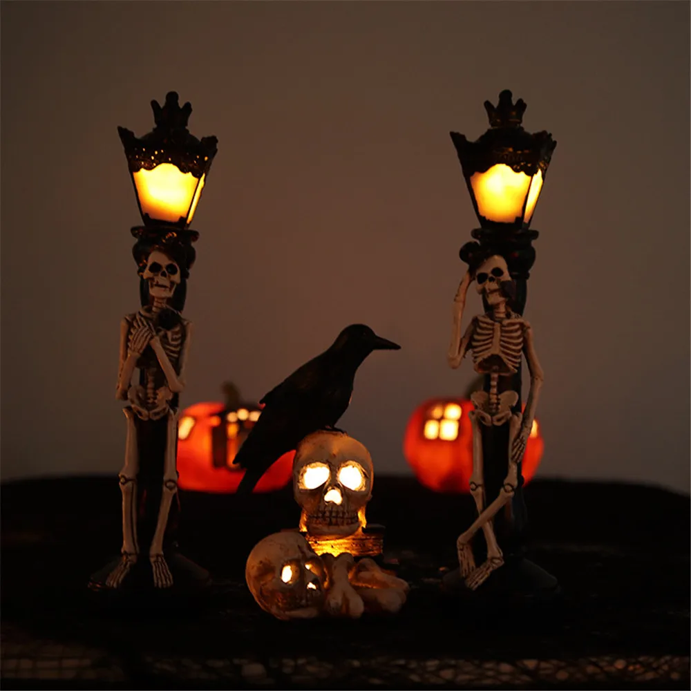 

Halloween Skeleton Light Horror Skull Ghost Street Lamp Decor Haunted House Bar Halloween Props Party Decoration Light