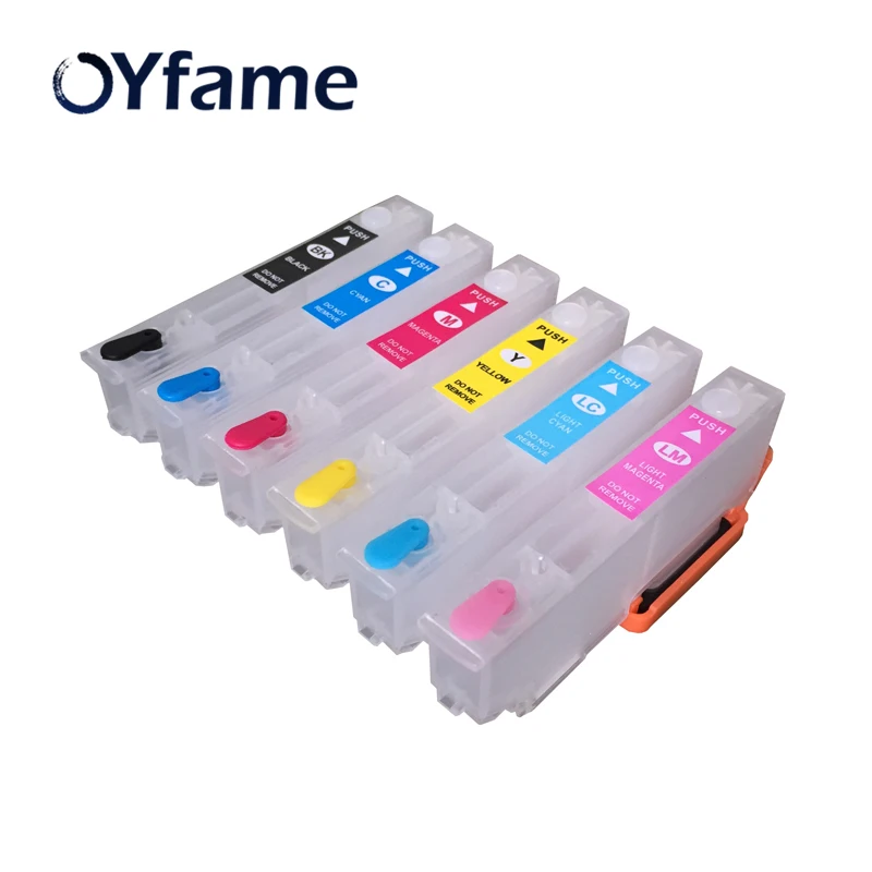 OYfame T2421XL T2431 Refillable патрон чернил для принтера Epson XP750 XP850 XP950 XP860 XP55 XP760 XP960 картридж с