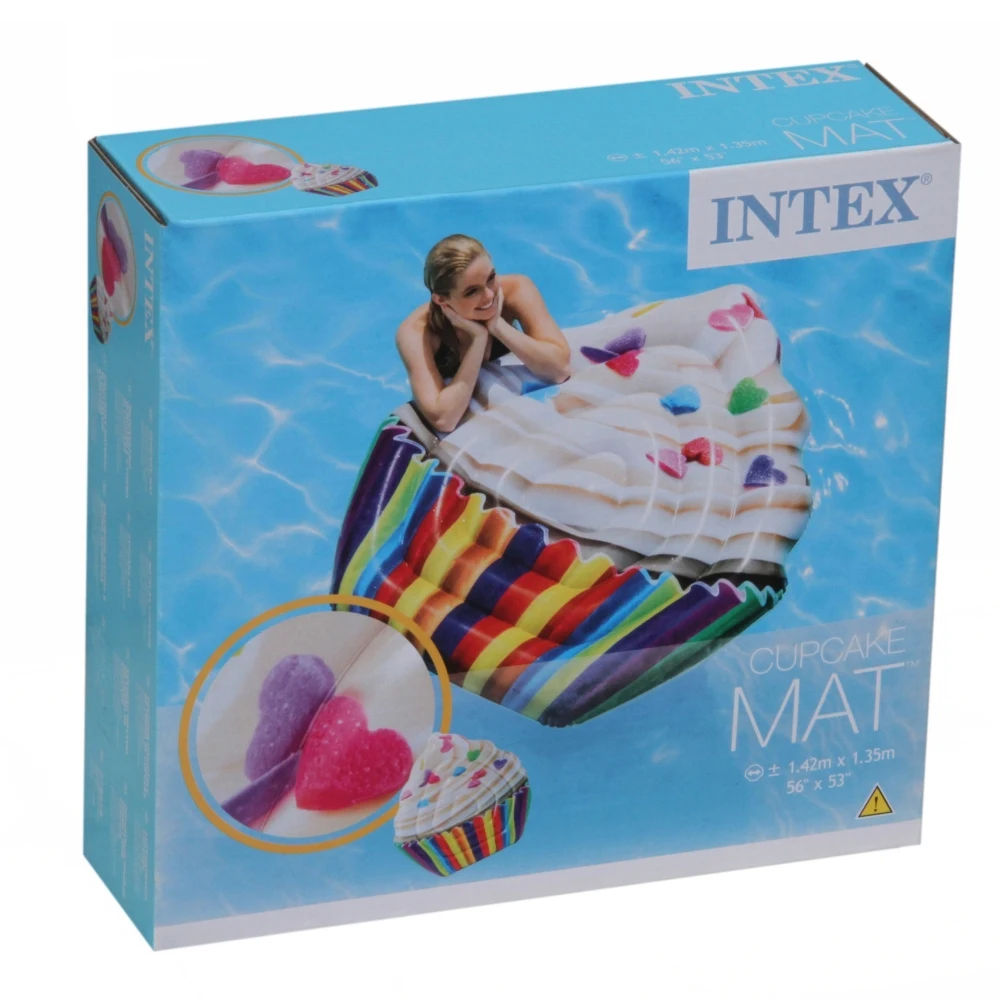 

Cake Design Inflatable Sea Pool Mattress Healthy Super Though Vinyl Phthalate Free 142cm 56 "Color Fire Intex Toy
