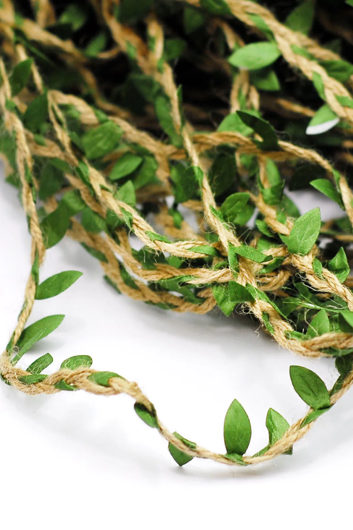 

Artificial leaf Weave jute ribbon, leaf/Top (25 yards), Christmas ornament