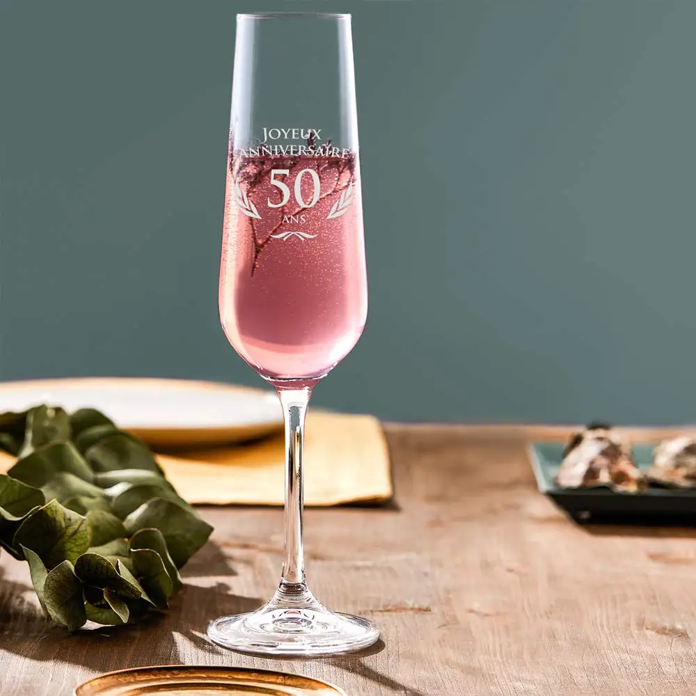1 шт. персонализированные бокалы для шампанского на 50 летний юбилей свадебные