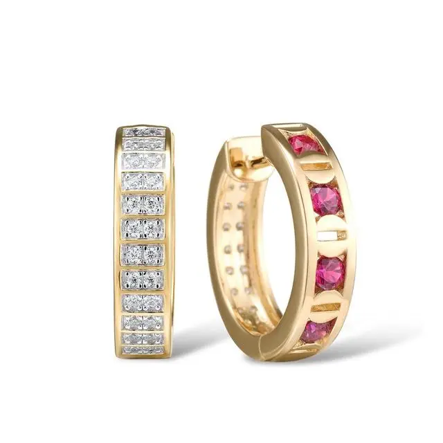 

Pink and Clear Sparkling Hoops