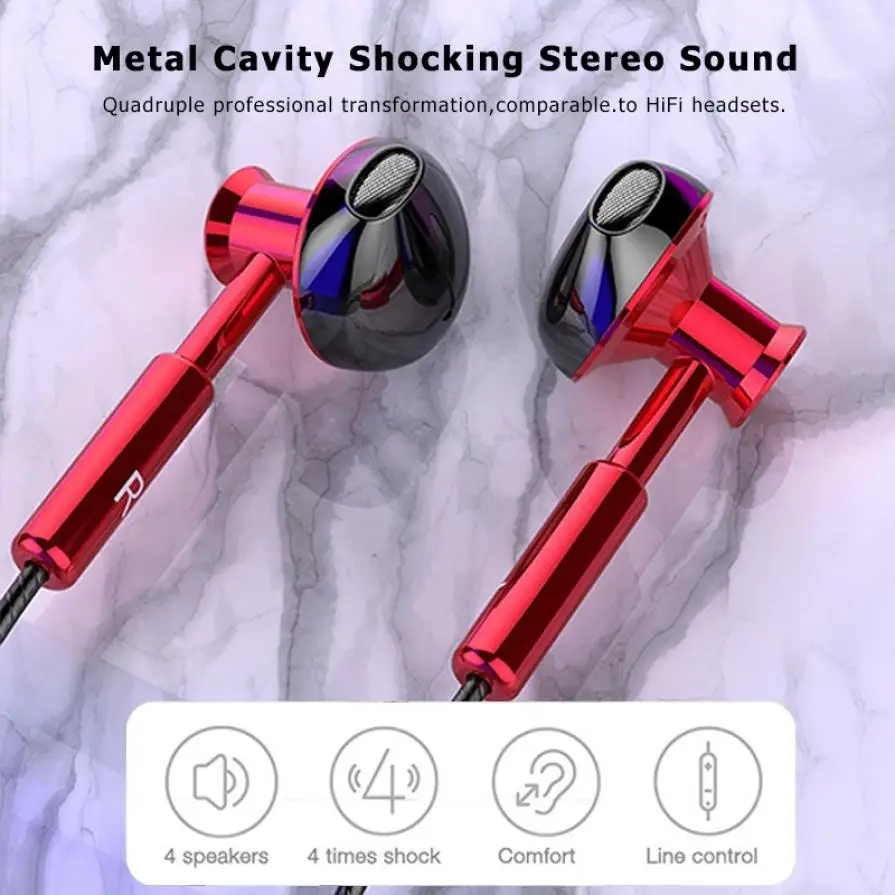 Универсальные проводные наушники T2 спортивные вкладыши Мобильный телефон 3 5 мм