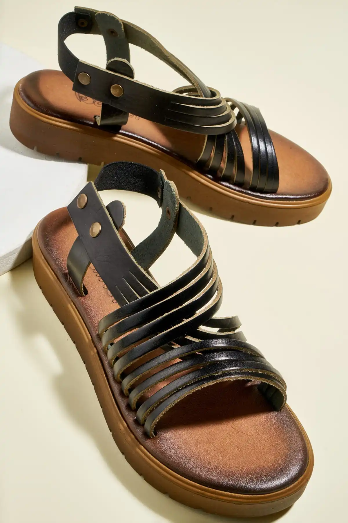 Bambi Genuine Leather Black Women 'S Sandals H0553971003 | Обувь