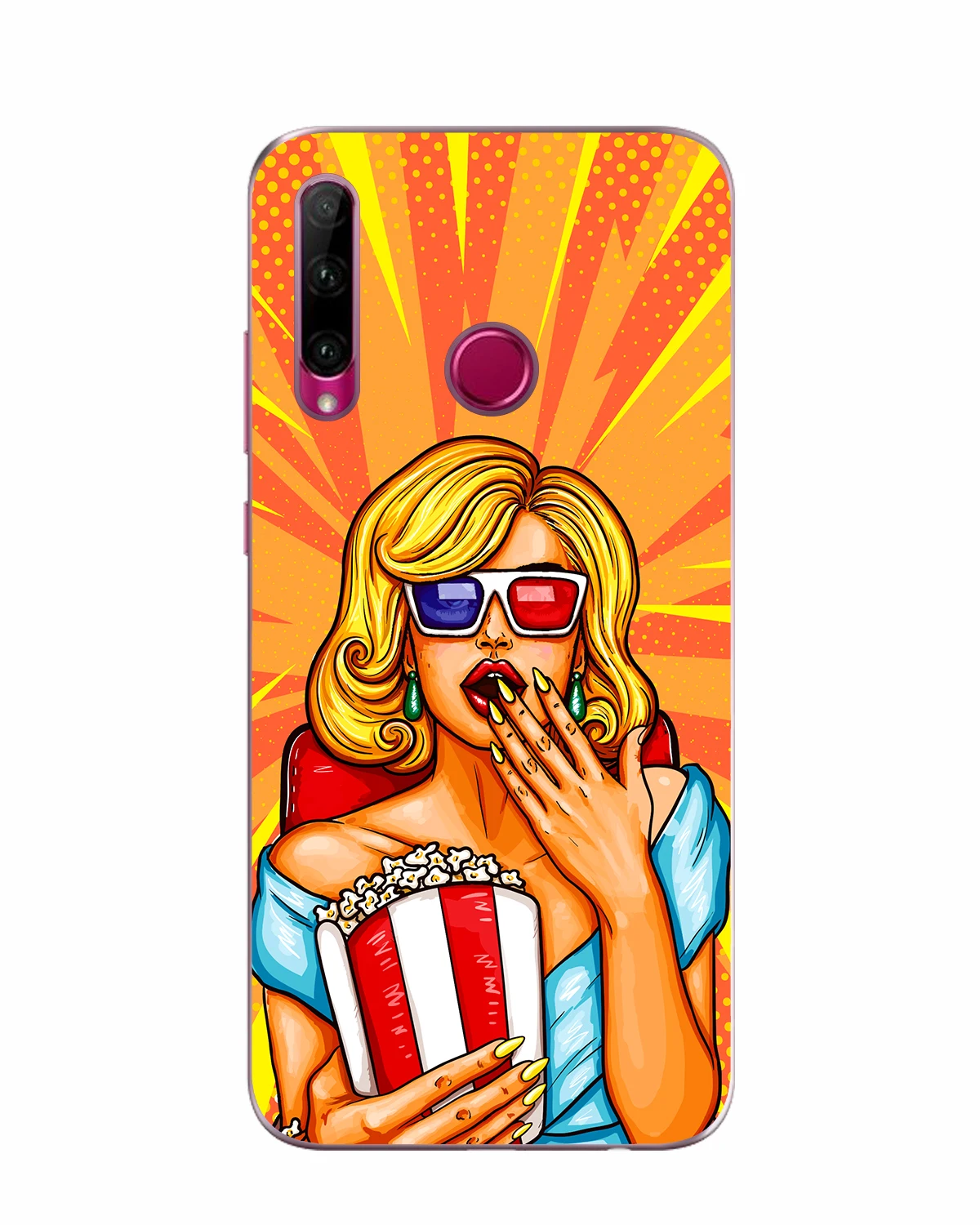 Силиконовый чехол Мобилиус на Honor 10i 20i P Smart Plus (19) рисунок Девушки |