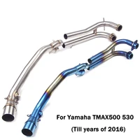 for yamaha tmax500 tmax530 exhaust front header middle connect pipe link section slip on 51mm modified motorcycle