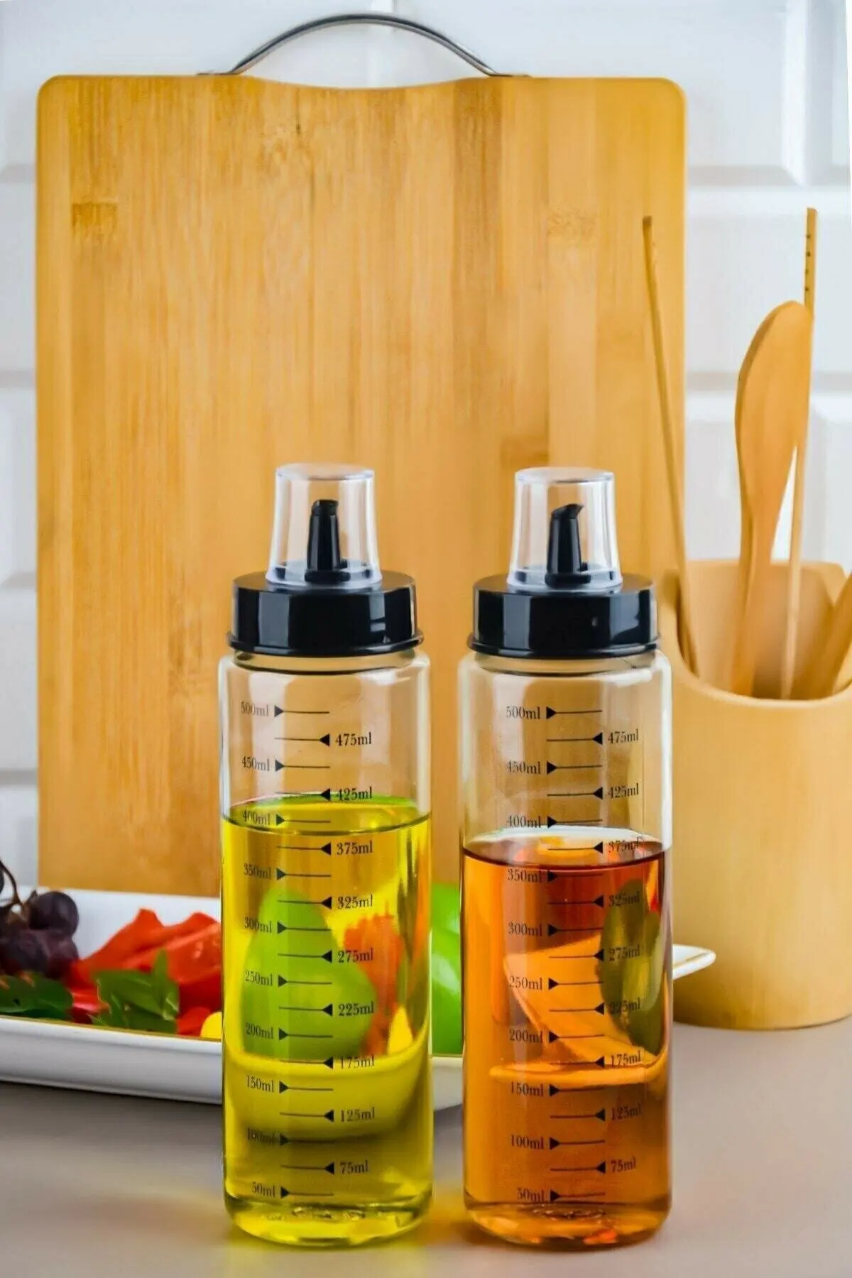 

Double 500 ml Borosilicate Glass Oil Pot