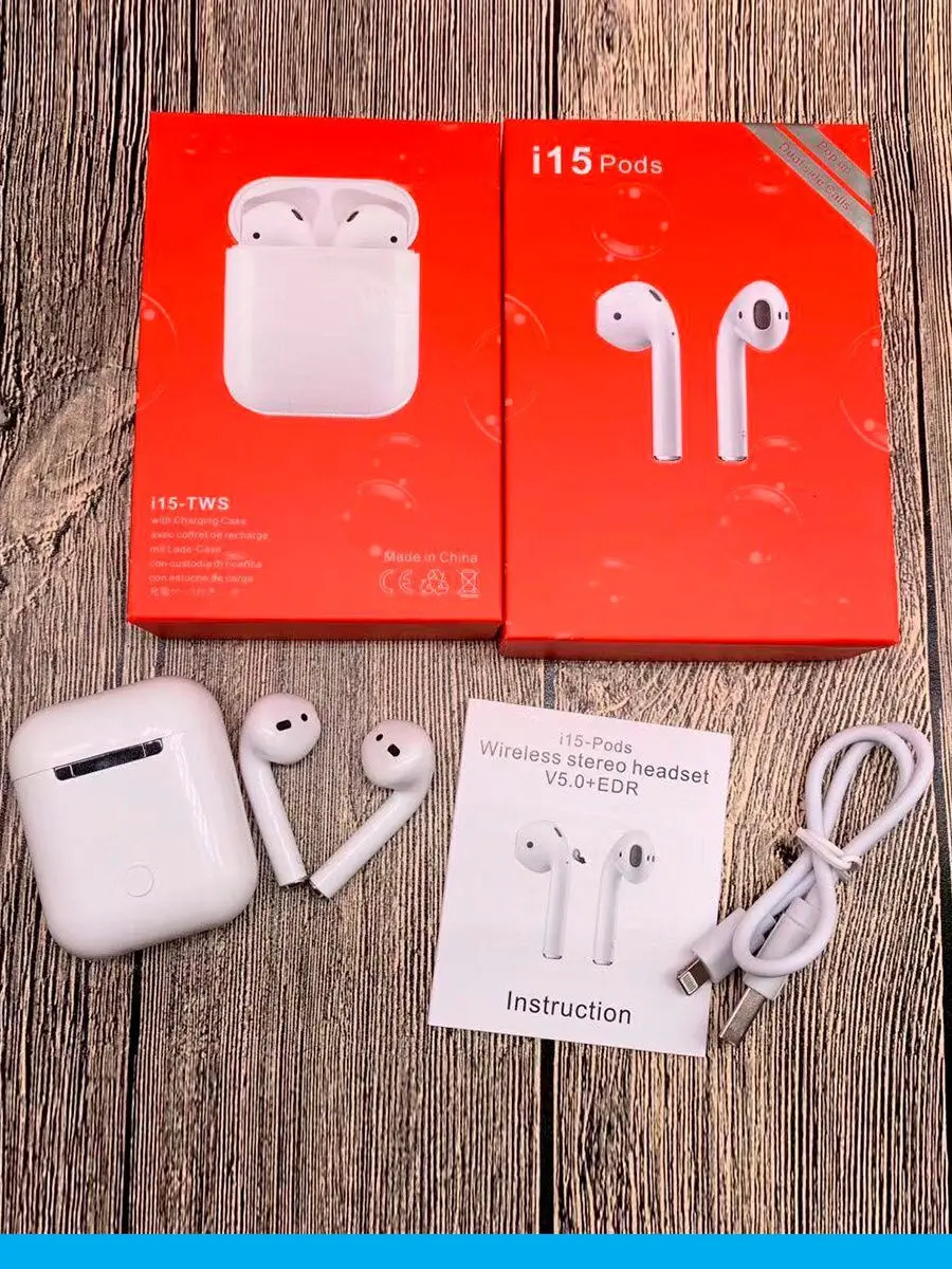Беспроводные наушники I15 pods аналог Airpods |