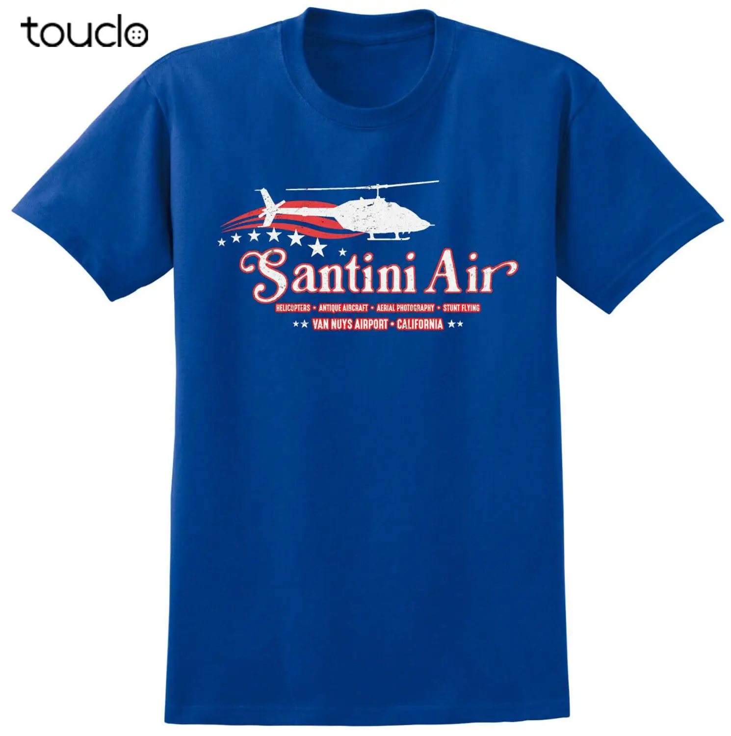 Santini Air Airwolf Inspired Футболка-Ретро 80s USA вертолет трюк ТВ Тройник | Мужская одежда