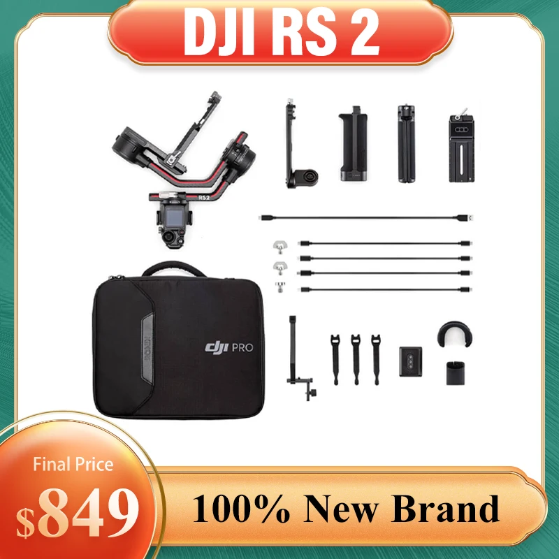 100% оригинал DJI RS 2 PRO COMBO / RS2 карданный Стабилизатор камеры из углеродного волокна