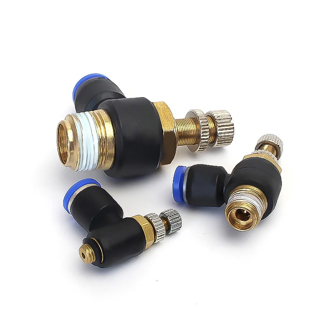 

1Pc Plastic 4, 6, 8, 10, 12, 16mm Pneumatic Quick Connector Adjustable Speed Switch Throttle Valve Pneumatic Adjustable Cylinder