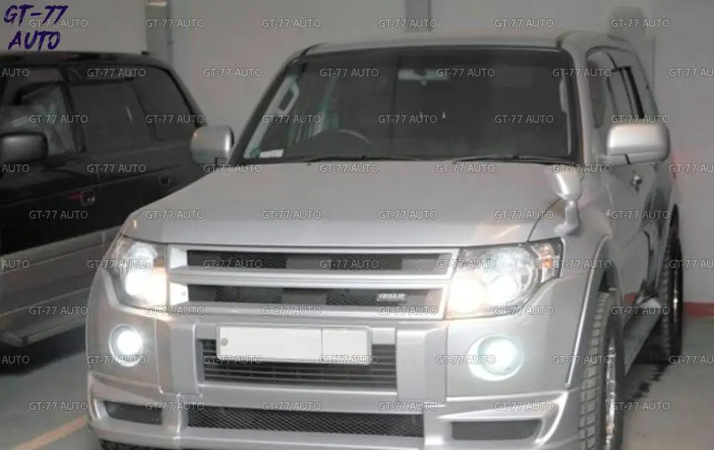 Решетка радиатора с перекладиной и сеткой чехол для Mitsubishi Pajero 4 2006 2015 защитный