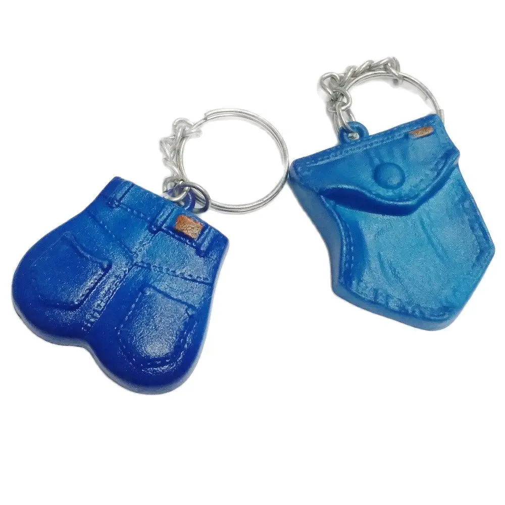 4 шт. ВИНТАЖНАЯ ДЖИНСОВАЯ серия с кольцом для ключей 624 ретро модные ювелирные