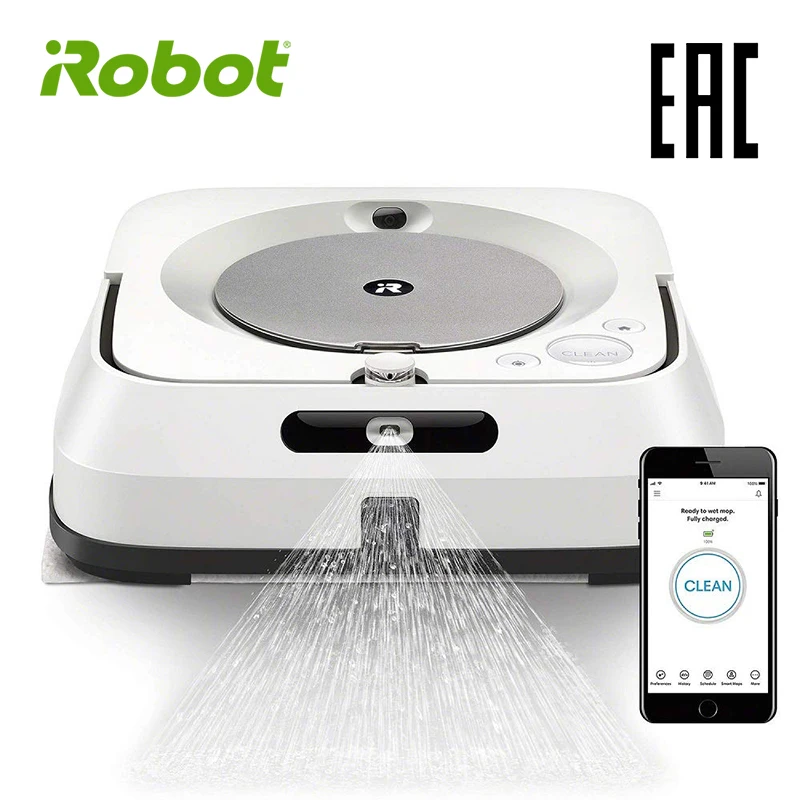 iRobot Braava Jet M6 - Робот полотер для ежедневной влажной уборки полов дома | Бытовая