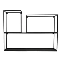Metal Wall Rack İskandinav Model 3 'lü Set Decorative Bookcase Frame Bookshelf Model WD12