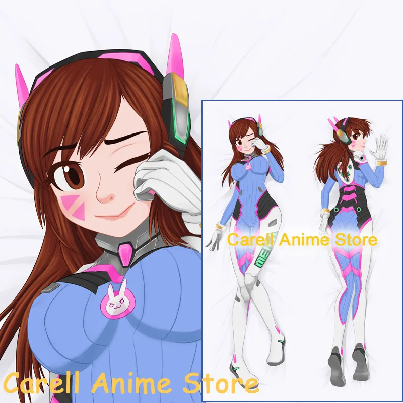 

Dakimakura Anime D.Va Overwatch Double-Sided Print Life-size Body Pillow Cover