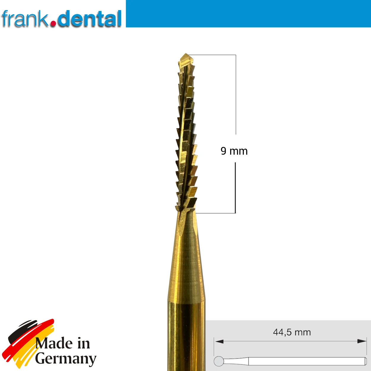 

Frank Dental Titanium Coated Carbide Lindeman Surgery Burs- Lindemann Bone Cutter Burs-Bone Cutter 162 HP