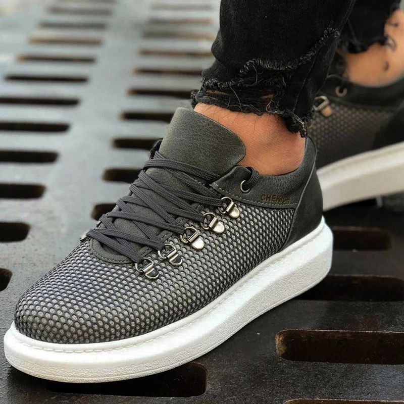 Мужские кроссовки Chekich удобные гибкие модные кожаные для свадьбы ортопедические