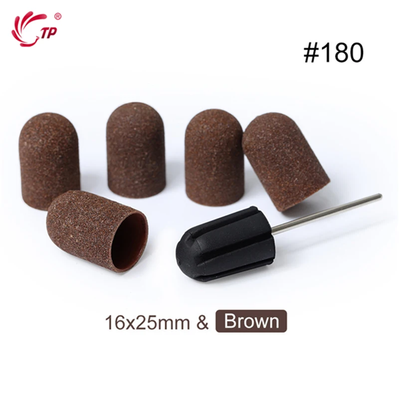 TP 50 шт./лот 16*25 мм 180# дизайн ногтей электрические сверла Шлифовальные полосы колпачки блокировочные рукава акриловые УФ Гель-лак Удалить Чистый инструмент